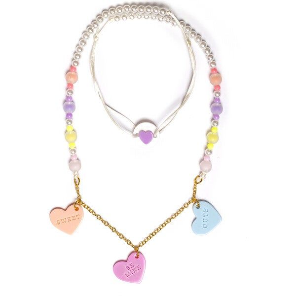 Lilies & Roses- Candy Hearts Necklace | Maisonette