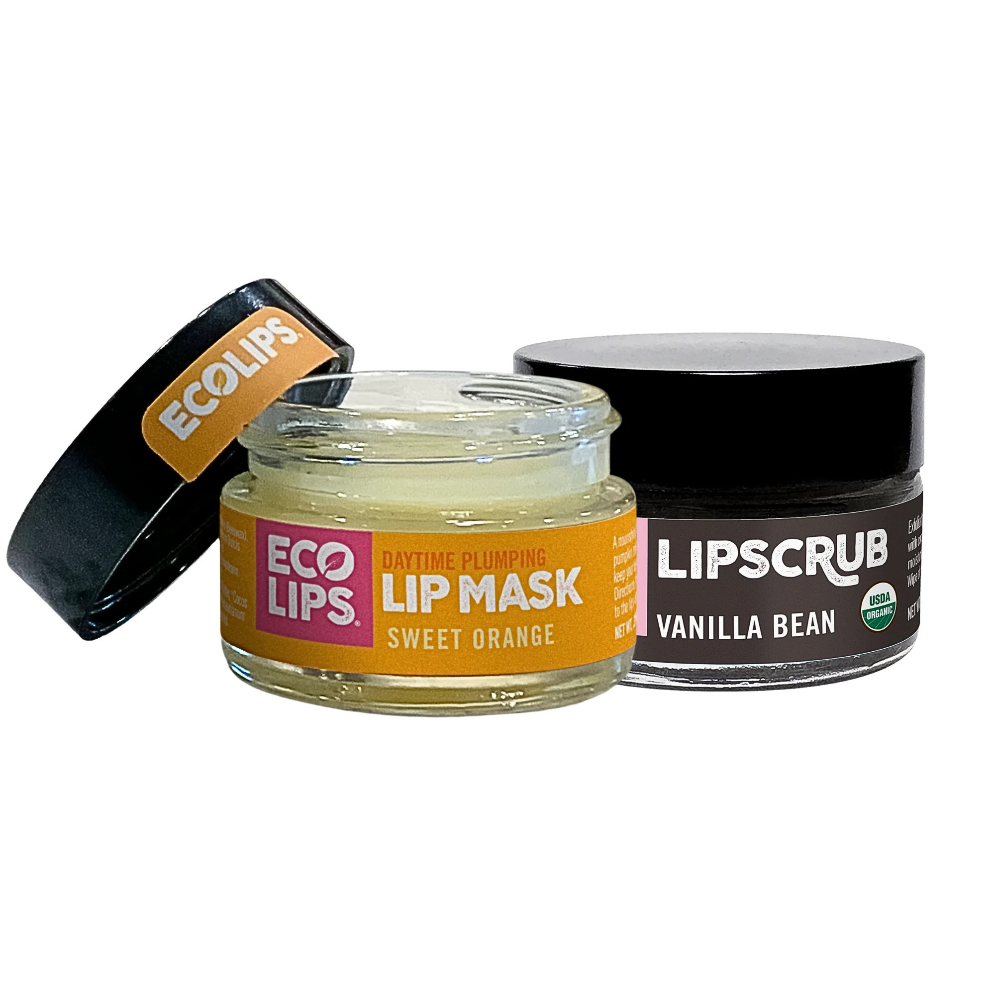 Plumping Daytime Lip Mask + Vanilla Bean Lip Scrub, 2-count | Eco Lips