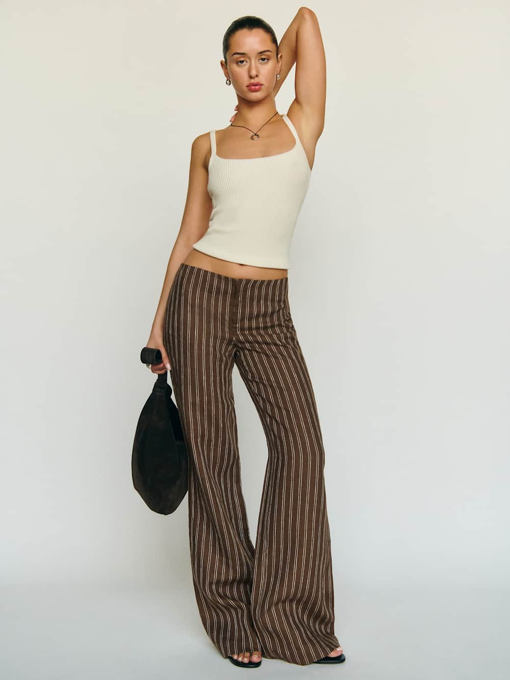 Vida Linen Low Rise Pant | Reformation (Global)