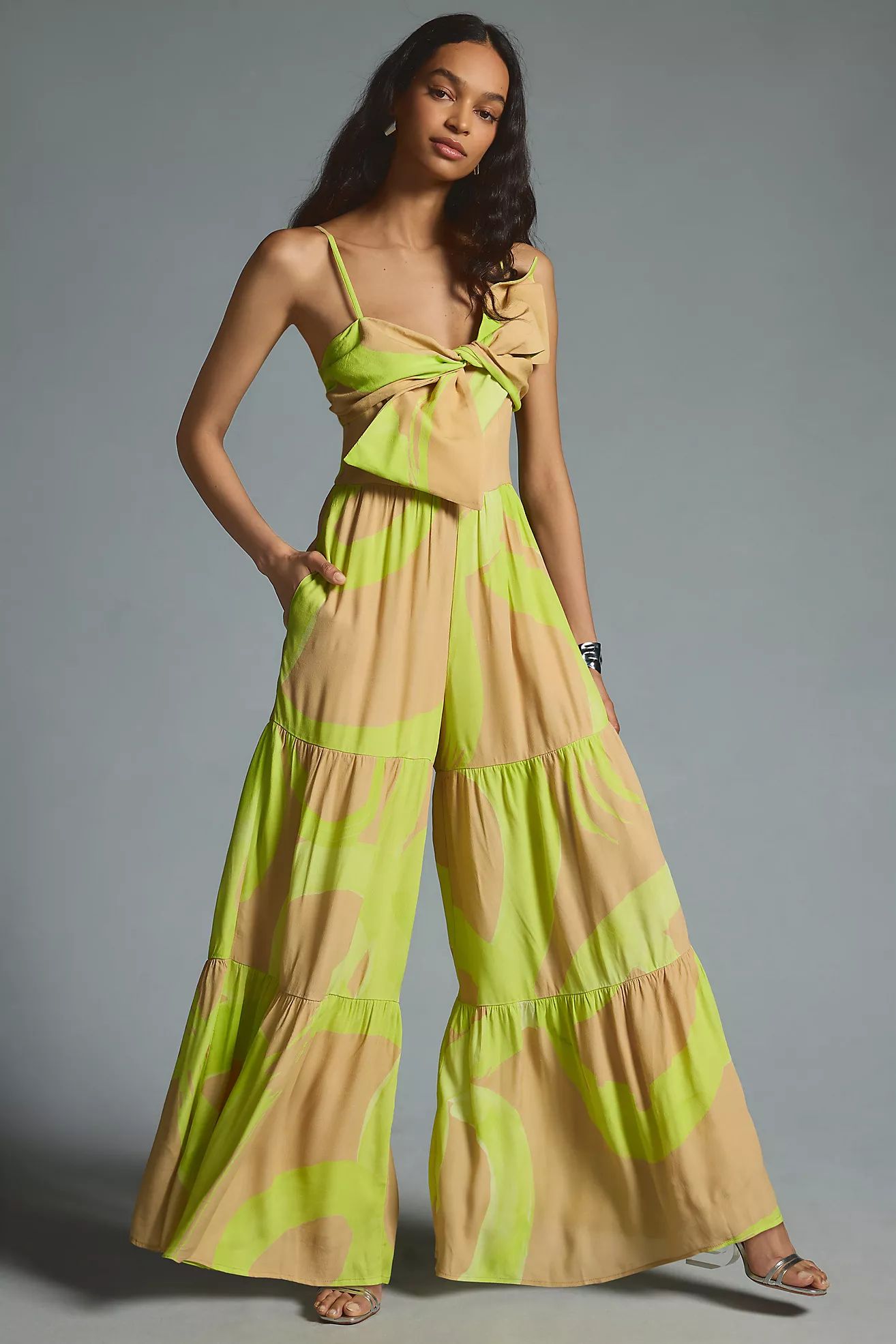 Hutch Bow-Front Wide-Leg Jumpsuit | Anthropologie (US)