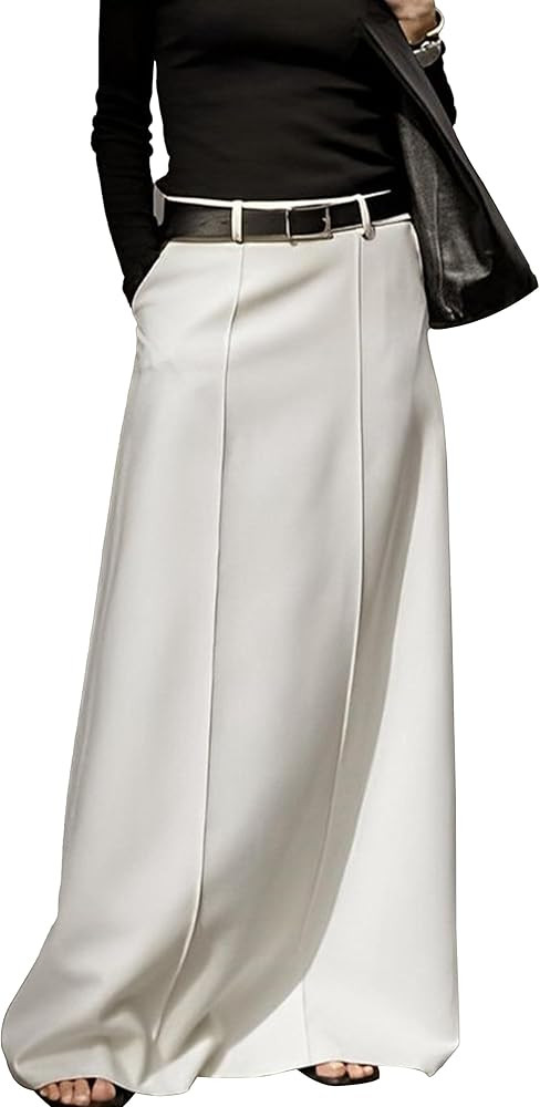 Women's Long Maxi Skirt Elegant High Waist H Line Long Straight Maxi Skirts for Women Casual Floo... | Amazon (US)