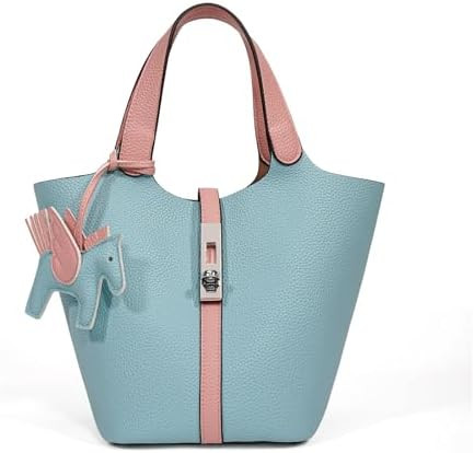 Tote Bag for Women Vegan Leather Bucket Purse for Women Top Handle Handbag Shoulder Bag with Deta... | Amazon (US)