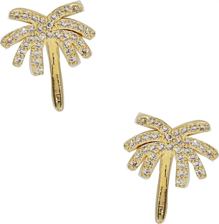 Crystal Palm Tree Stud Earrings | Nordstrom