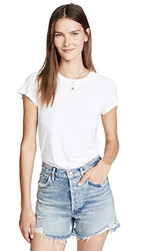 Splendid Women's Crewneck Short Sleeve Tee T-Shirt Shirt, White, XXS | Amazon (US)