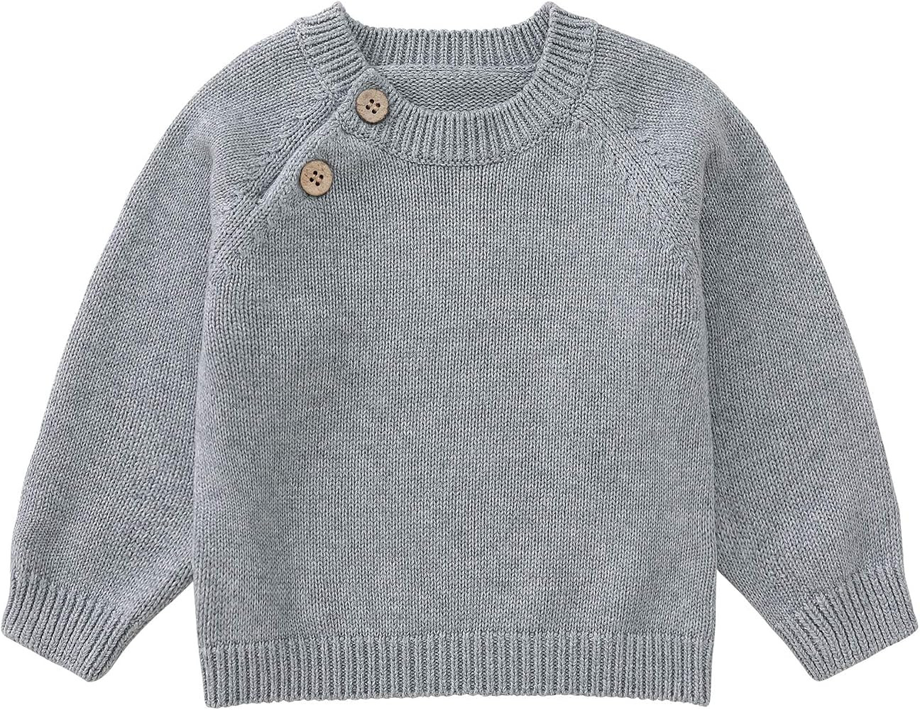 pureborn Baby Toddler Boy Girl Pullover Sweater Knit Warm Tops Cotton 3M-5T | Amazon (US)