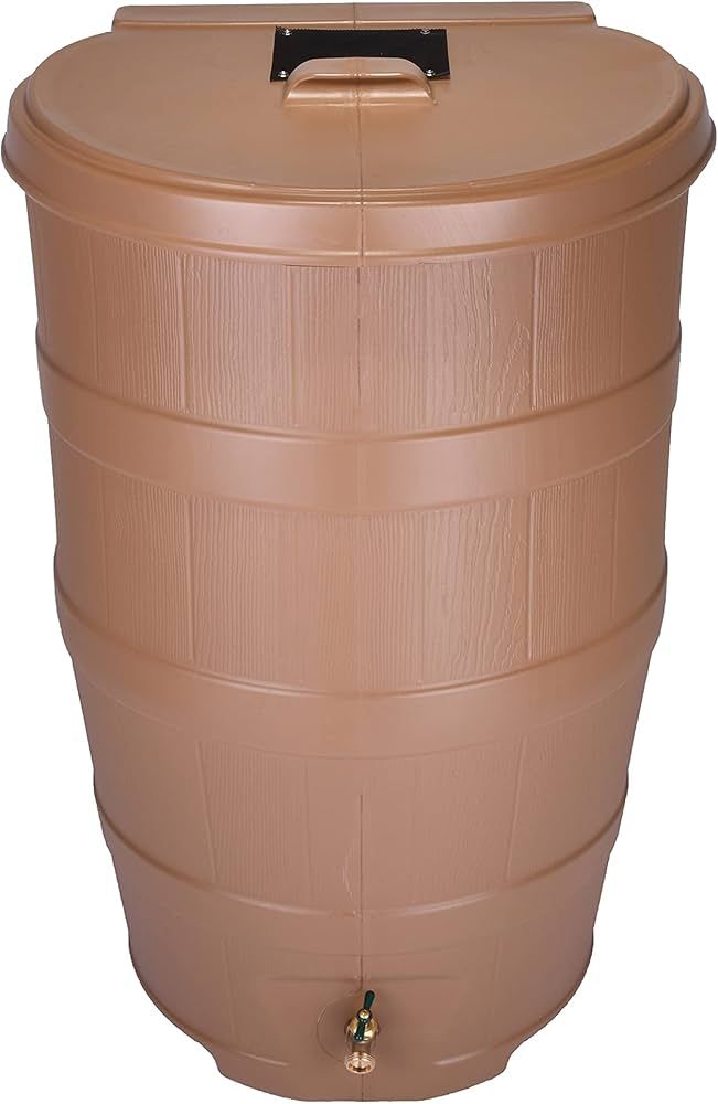 EarthWay 89016 50 Gallon Capacity Rain Barrel Water Collection System That Comes with a Brass Spi... | Amazon (US)