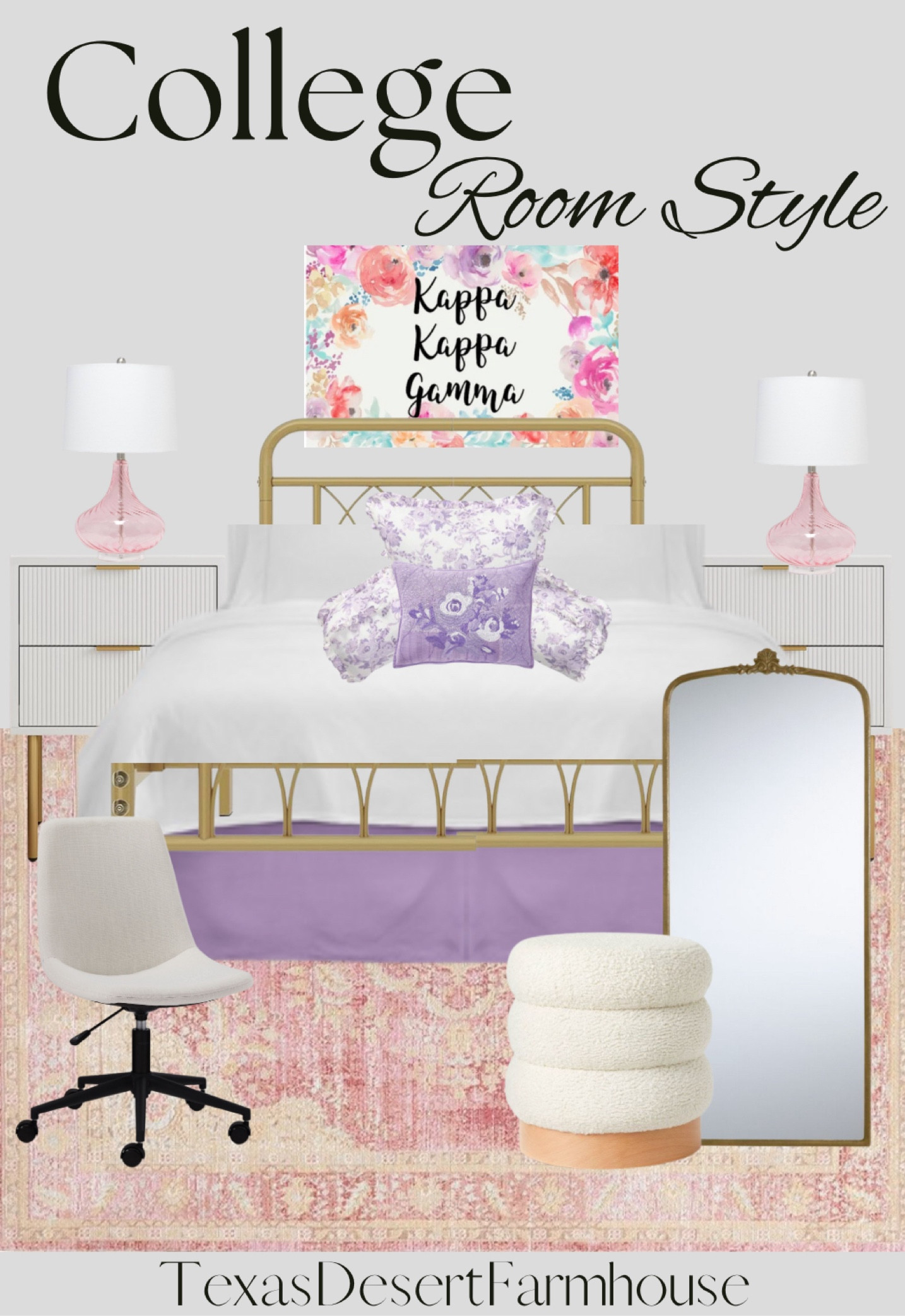 College Dorm & Apartment Decor

#dorm #dormitory #apartment #collegestyle #collegedorm #bedding #sororityflag #arearug #deskchair #ottoman #floormirror #desklamp #tablelamp #pillow #nightstand #bedskirt 

#LTKKids #LTKU #LTKFamily
