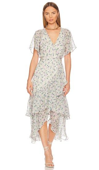 Adella Dress in Green & Purple Floral | Revolve Clothing (Global)