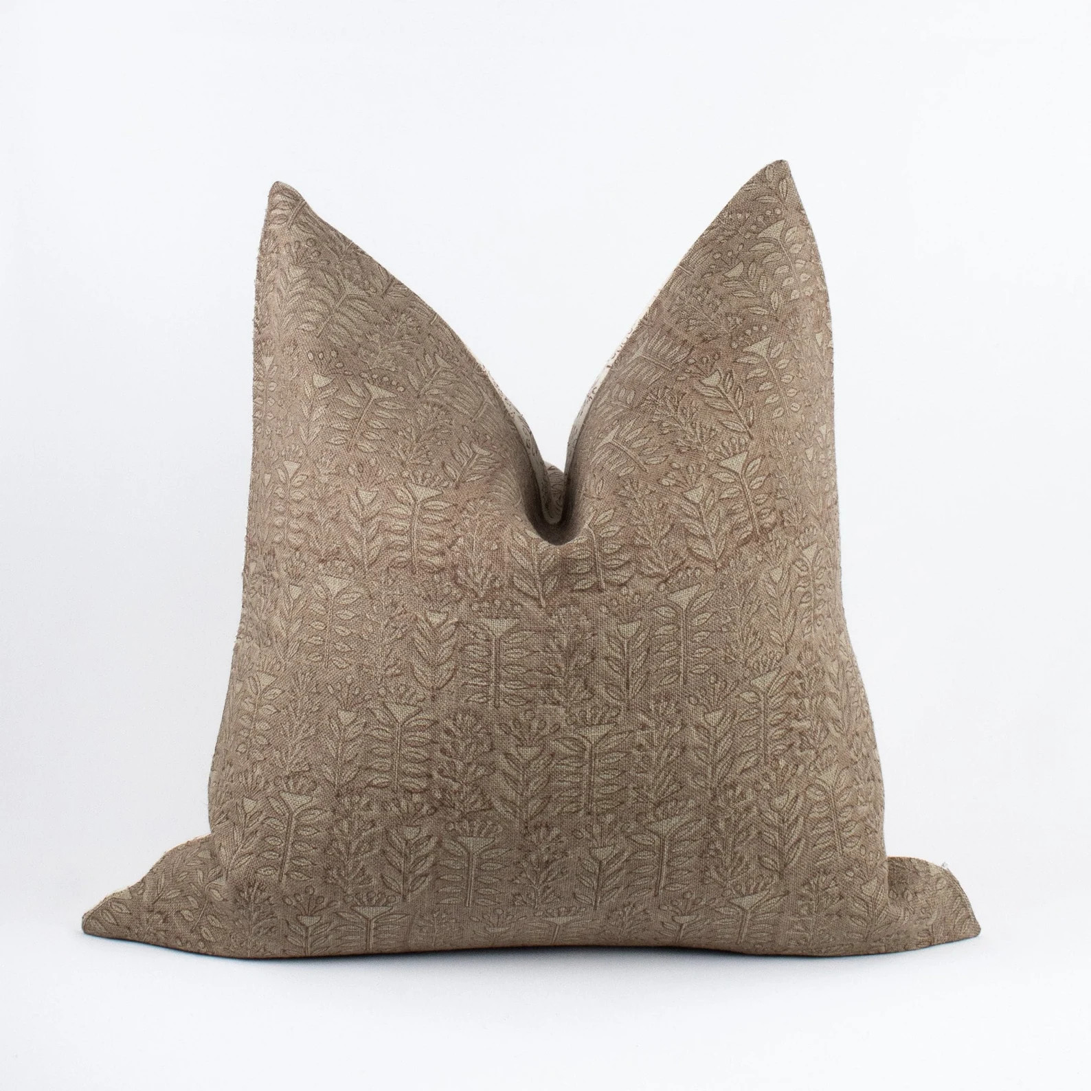 Indian Blockprint Fabric, Couch Lumbar Pillow Covers, Neutral Tones, Earthy Boho Design, Cozy Acc... | Etsy (US)