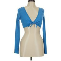 Shein Long Sleeve T-Shirt: Blue Tops - Size 6 | ThredUp (US)
