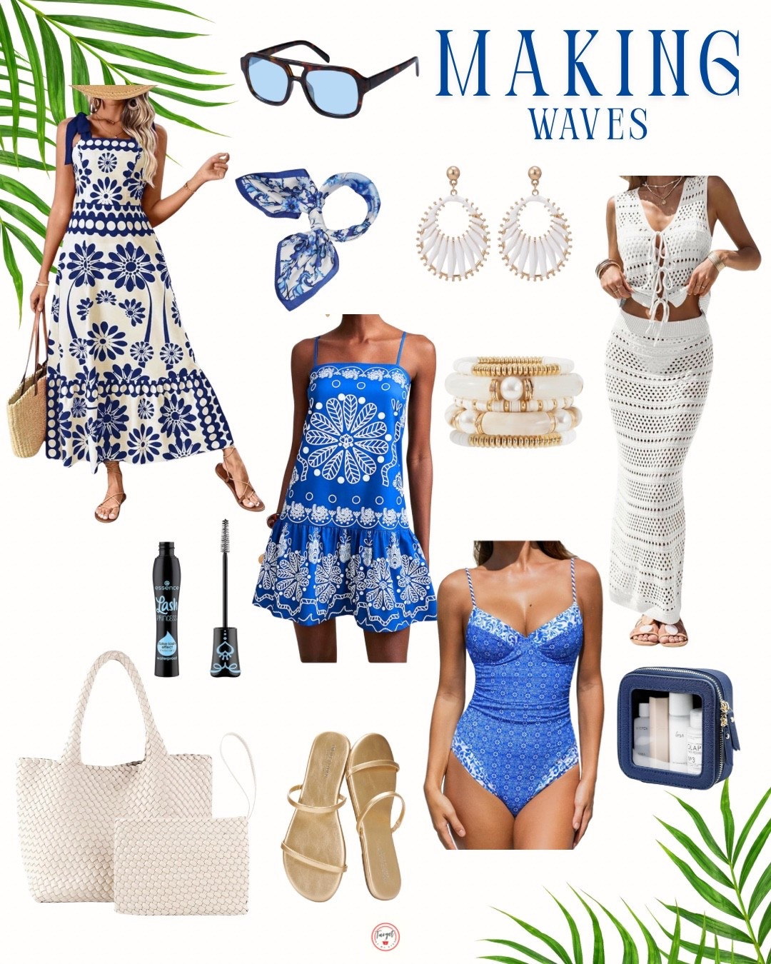 Amazon Making Waves Vacation Outfit Ideas in blue and White dresses, bikinis, coverup dresses, travel essentials, and jewelry 

#LTKootd #LTKTravel #LTKFindsUnder50