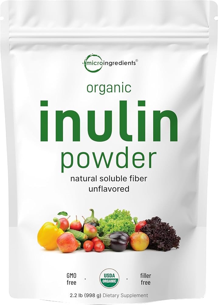 Micro Ingredients Organic Inulin FOS Fiber Powder, 2.2 lbs | Quick Water-Soluble Prebiotic | Natu... | Amazon (US)