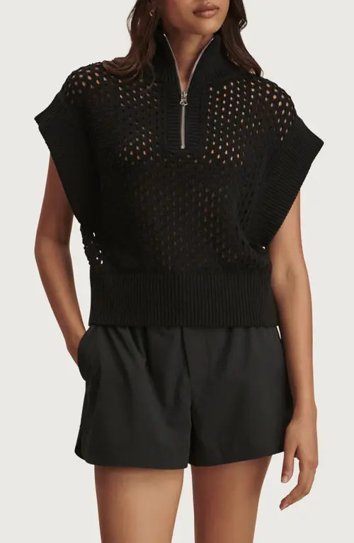 Varley Gaines Half Zip Sweater in Black at Nordstrom, Size Small | Nordstrom