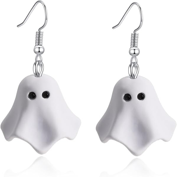 Halloween Ghost Earrings for Women \u2013 Spooky Cute Ghost Clay Drop Dangle Jewelry, Halloween A... | Amazon (US)