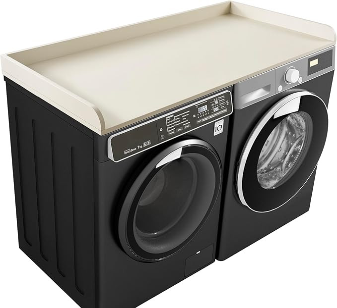 Amazon.com: Kaboon Washer Dryer Countertop, Melamine Countertop with Edge Rails - 27.5" Depth x 5... | Amazon (US)