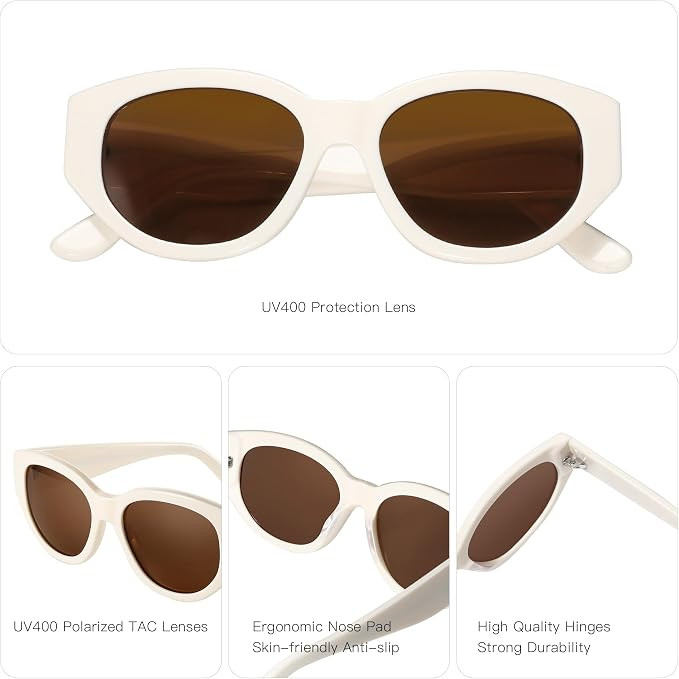ZENOTTIC Polarized Sunglasses Women Trendy: Classic Sun Glasses Ladies Cateye Frame - Retro Cute ... | Amazon (US)