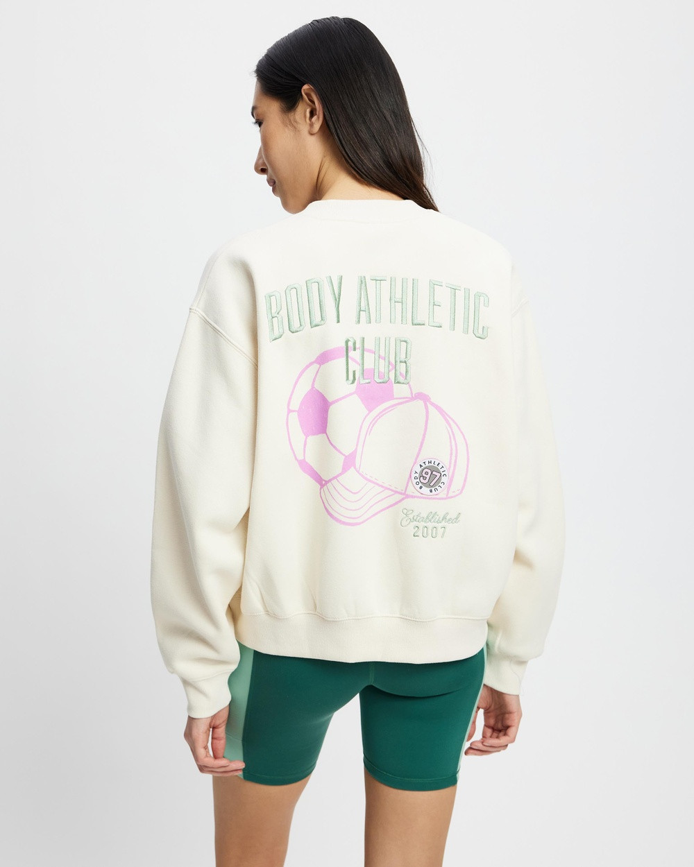 Cotton On Body Active - Plush Pocket Crew Sweatshirt - Sweats (Coconut Milk & Body Athletic Club) Plush Pocket Crew Sweatshirt | THE ICONIC (AU & NZ)