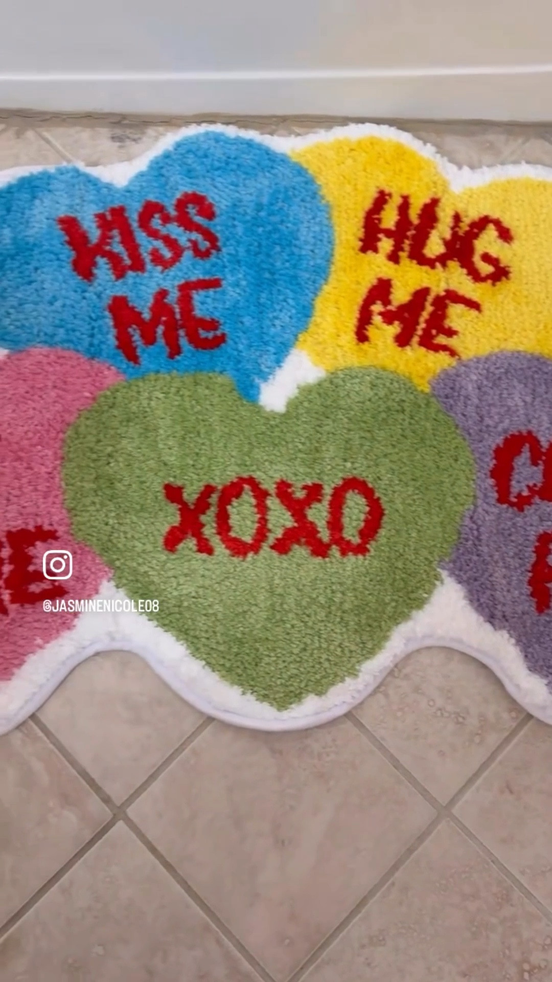 Love this conversation heart rug for my girls’ bathroom! 

The colors are bright and playful, and the heart phrases add the cutest touch of personality to the space. It’s soft underfoot, well made, and instantly makes the room feel more fun and festive. 
Perfect decor for Valentine’s Day, but cute enough to keep out year round. Such a fun statement piece!


#LTKValentine #LTKHome #LTKKids