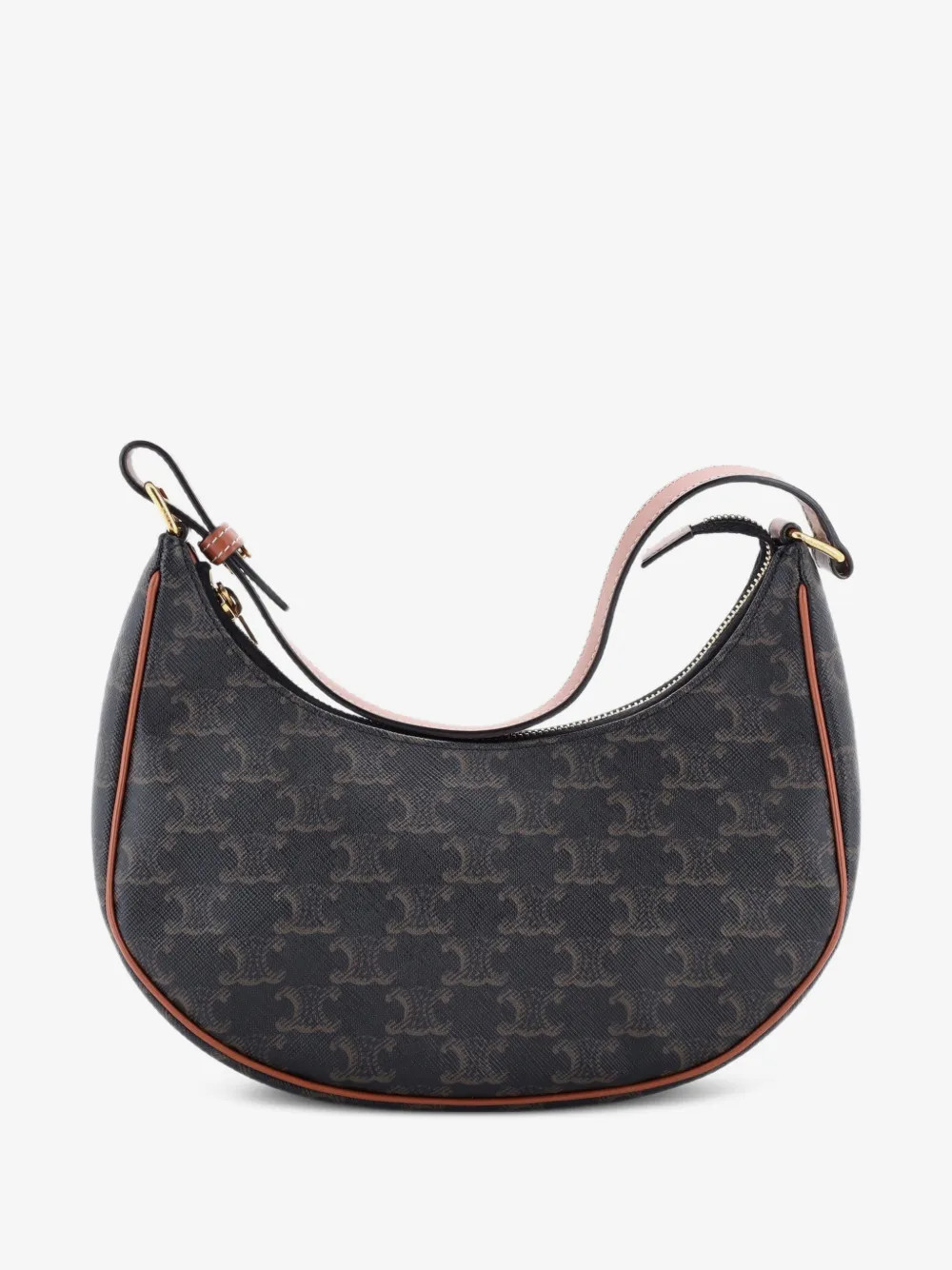 Celine Pre-Owned Ava Bag Triomphe Coated Canvas hobo bag - Brown | Farfetch Global