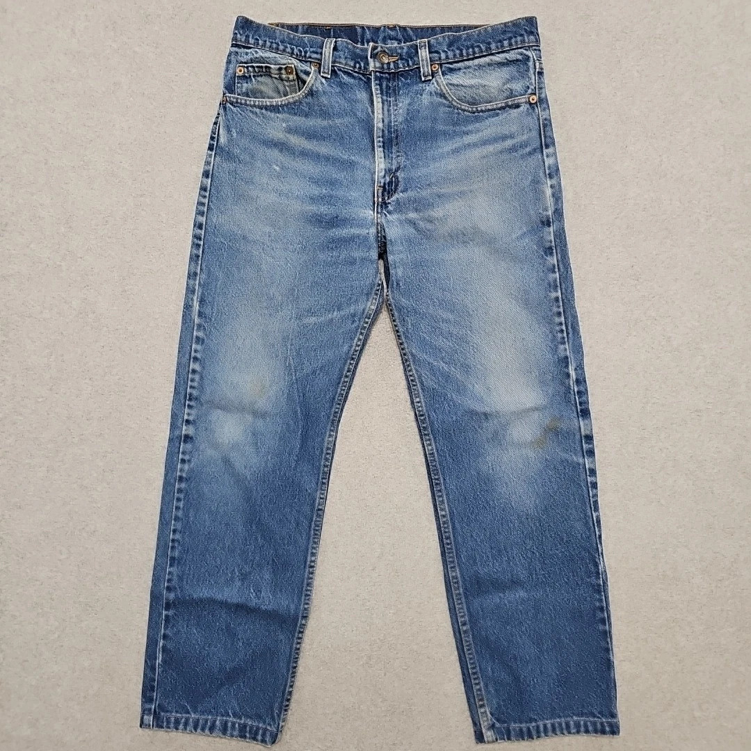 Levis Jeans Mens 505 Vtg 80s Size 34x30 Blue Relax Fit Zip Fly Straight See Note | eBay US