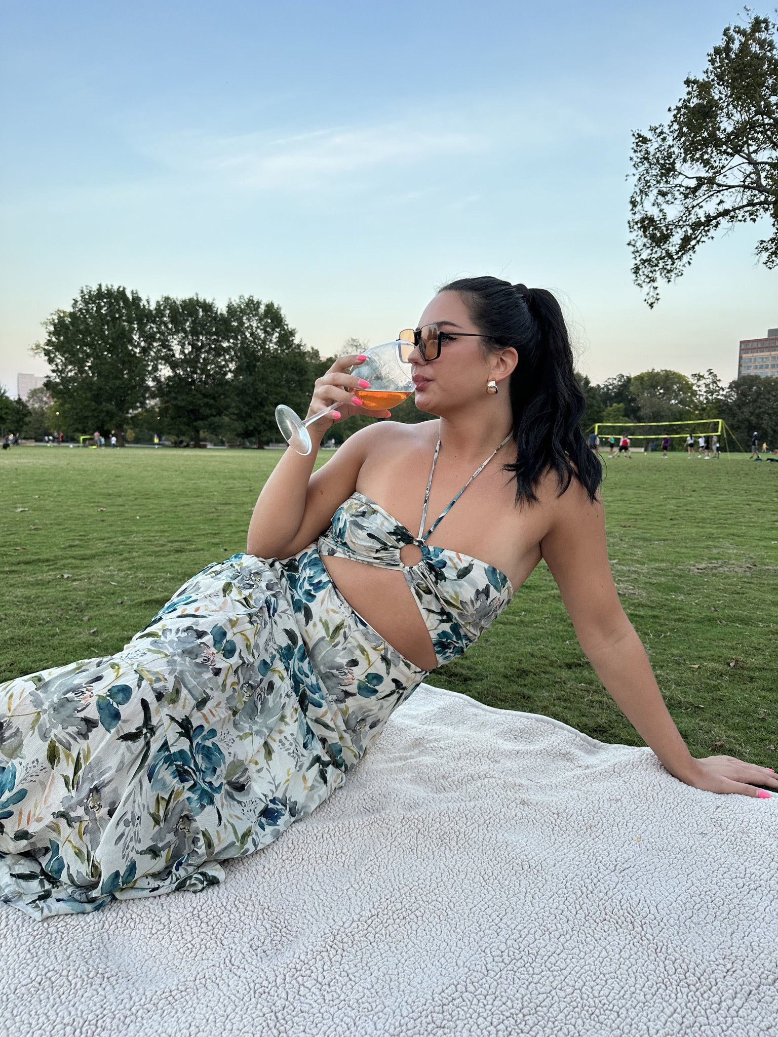 Picnic date with the girls 💙 the prettiest floral maxi sundress to pair with good vibes and good wine 

#LTKstyletip #LTKMostLoved #LTKparties