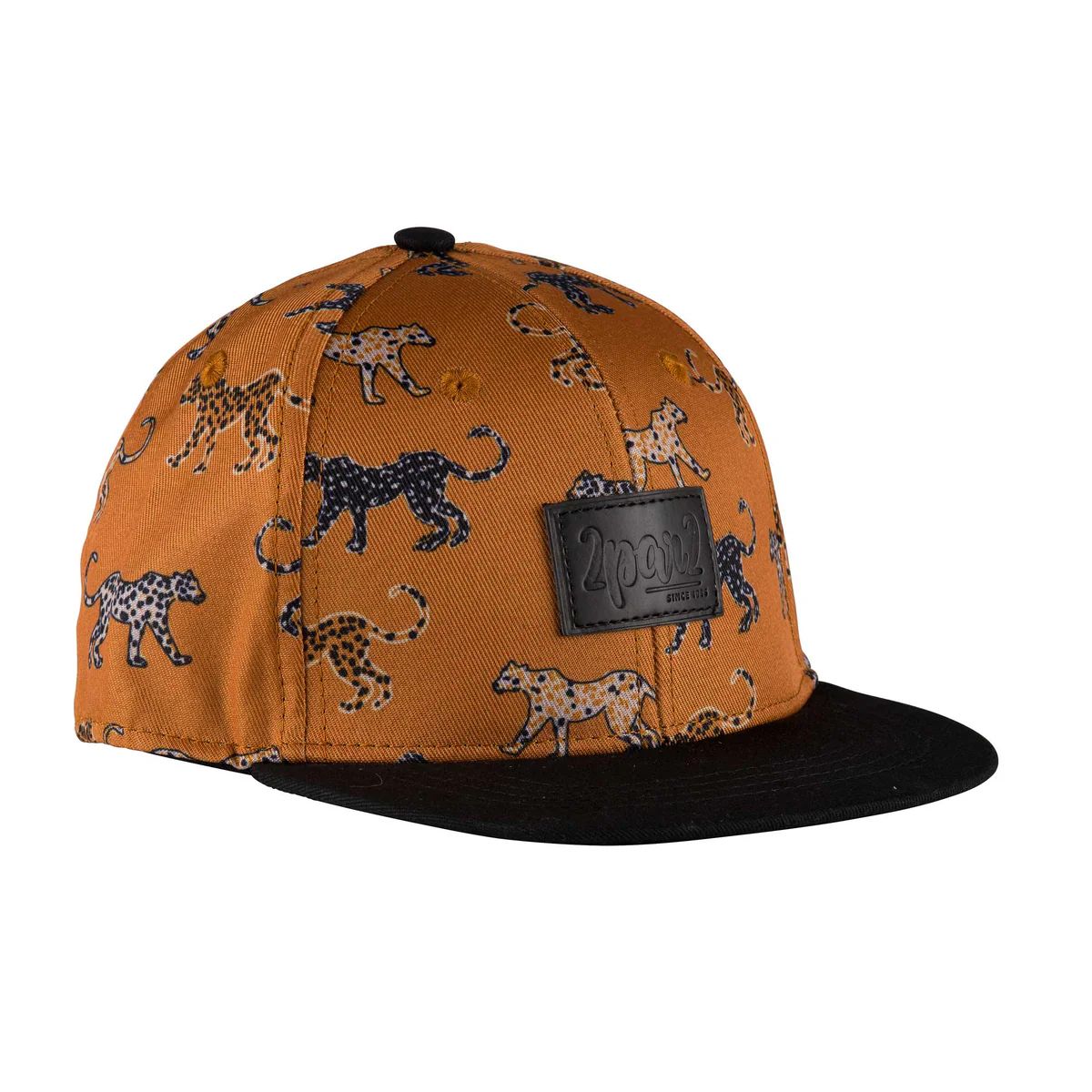 Printed Cap Brown Jungle | Deux par Deux Childrens Designer Clothing