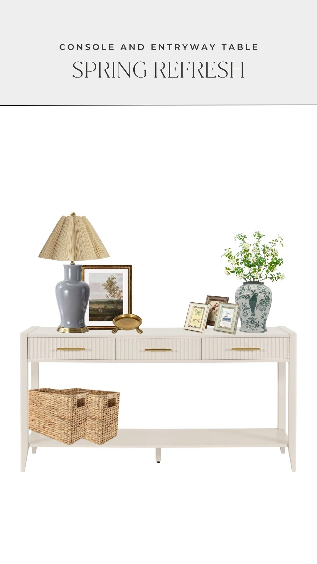 Console table refresh for spring! 

 #LTKSeasonal #LTKHome
