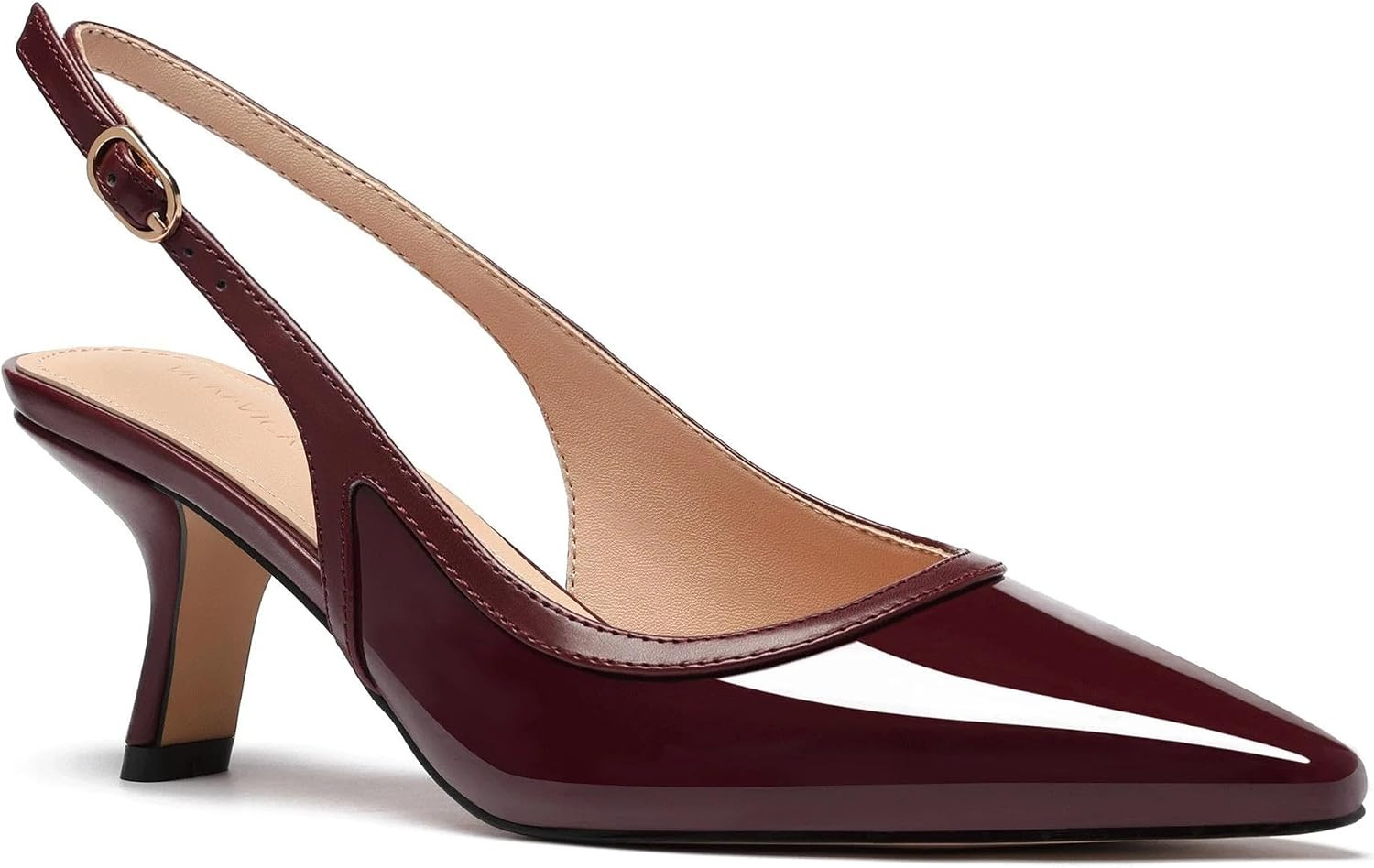 VICKI.VICKI Womens Slingback Kitten Heels Closed Pointed Toe Pumps Dressy Shoes | Amazon (US)