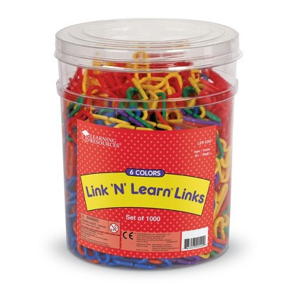 Learning Resource Rainbow Link 'n' Learn Links - 1000 Pieces, Toddler Learning Toys Ages 4+ | Target