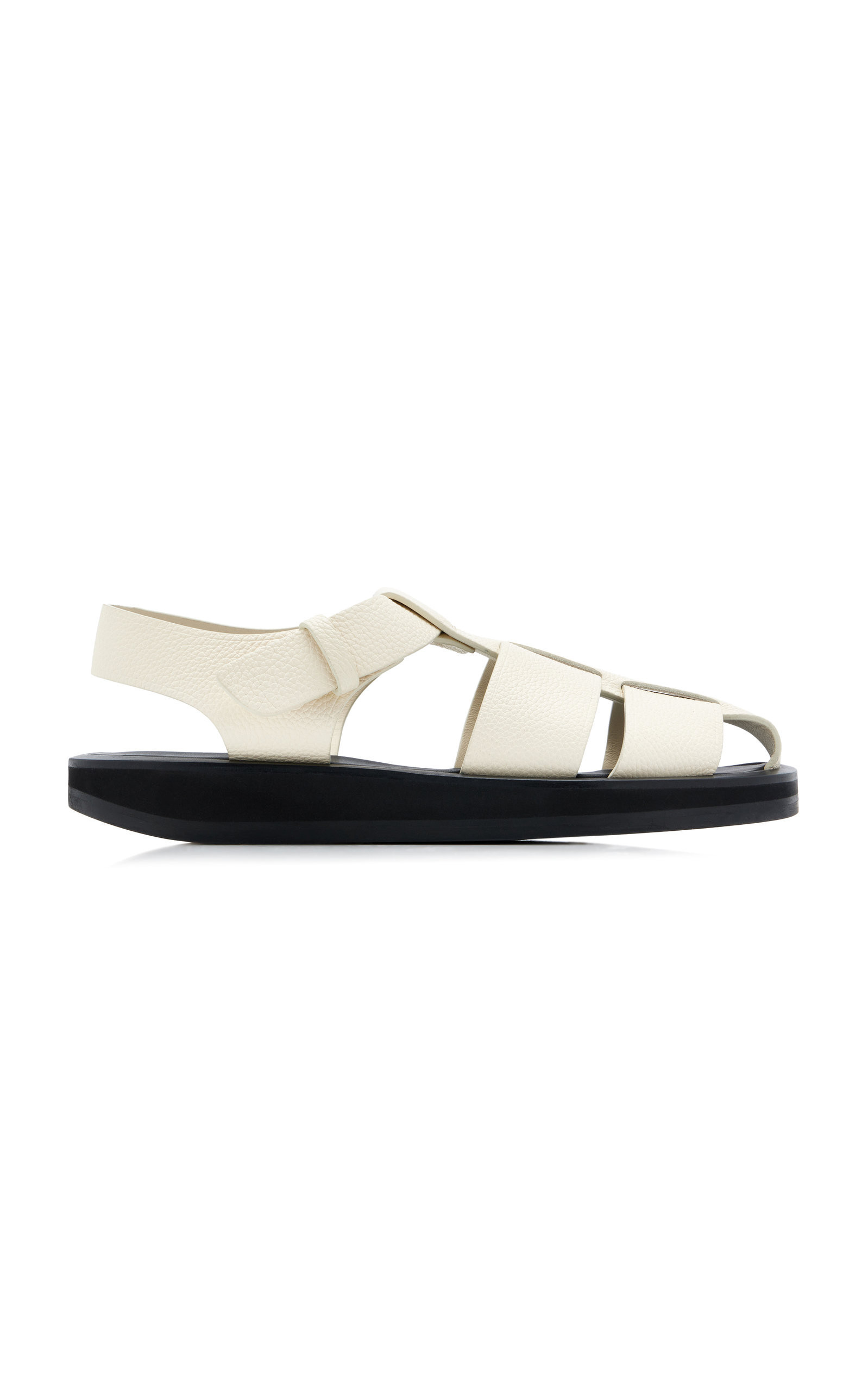 The Row - Fisherman Leather Sandals - White - IT 38.5 - Moda Operandi | Moda Operandi (Global)