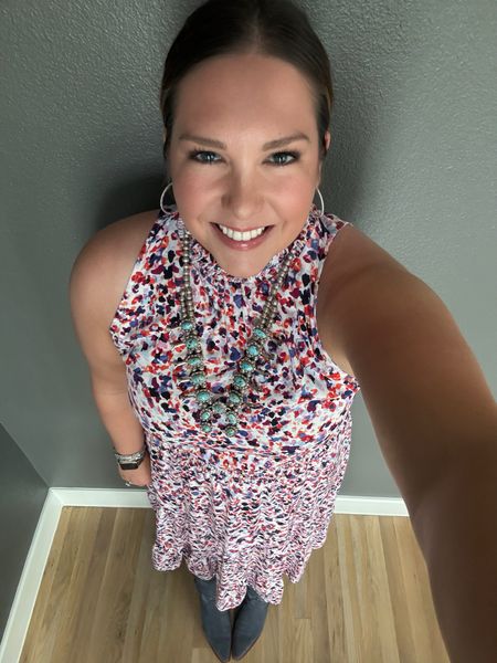 My outfit for our “Cowtown Cocktail” themed charity auction this weekend. I linked what I could because my Squash Blossom is vintage and my dress is a few years old. It all went perfectly with my blue cowboy boots!

#LTKMidsize #LTKShoeCrush #LTKBeauty