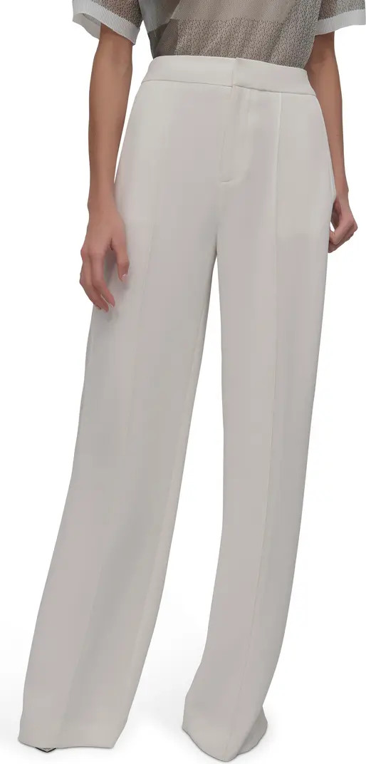 DKNY Mesh Inset Wide Leg Pants | Nordstrom | Nordstrom