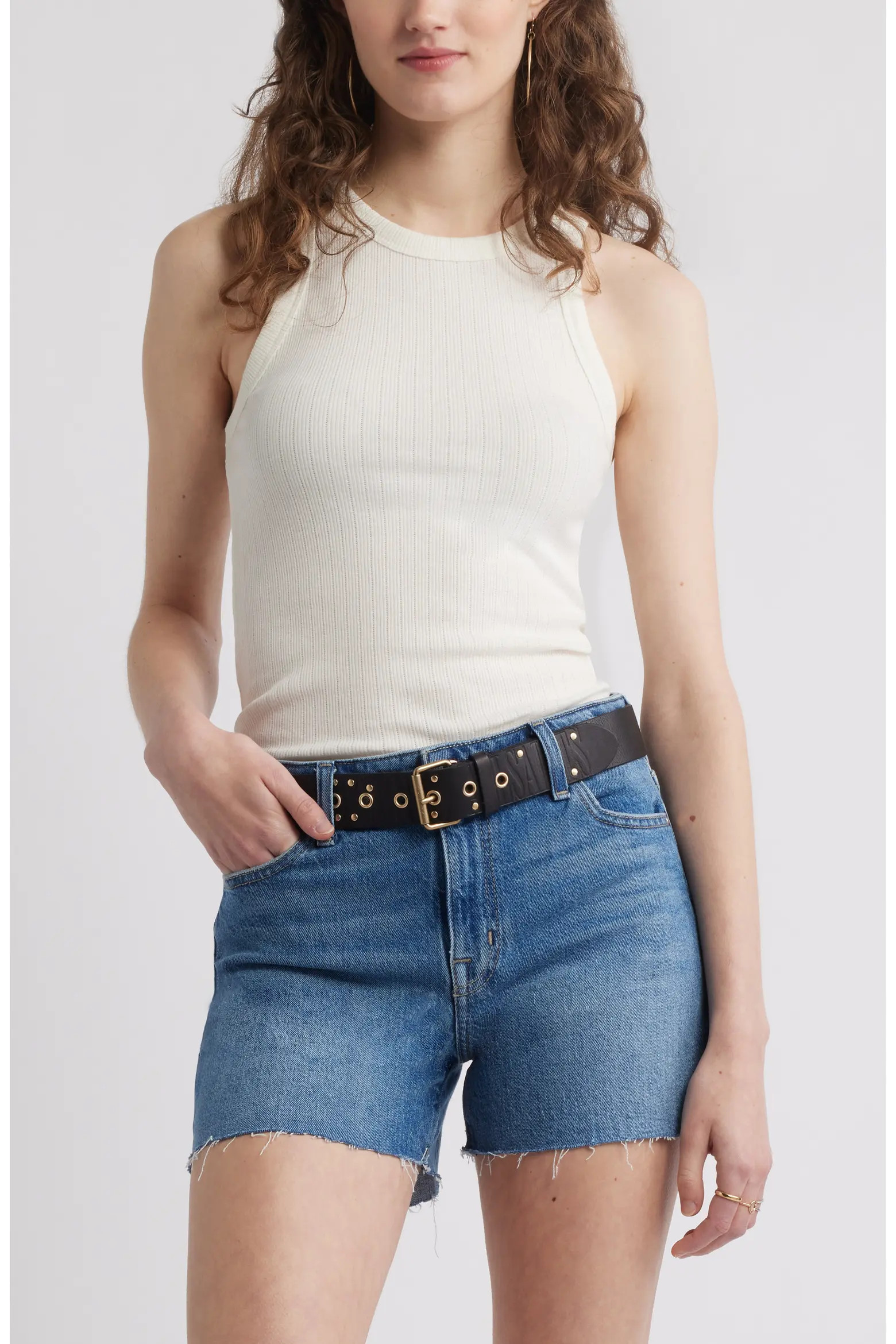 Pointelle Rib Crewneck Tank (Women) | Nordstrom | Nordstrom