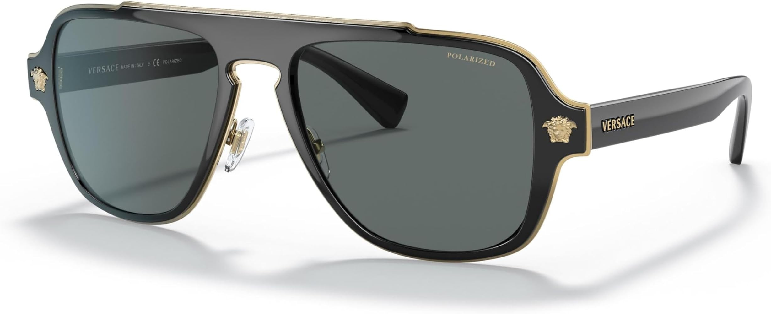 Amazon.com: Versace Man Sunglasses Black Frame, Dark Grey Lenses, 56MM : Clothing, Shoes & Jewelr... | Amazon (US)