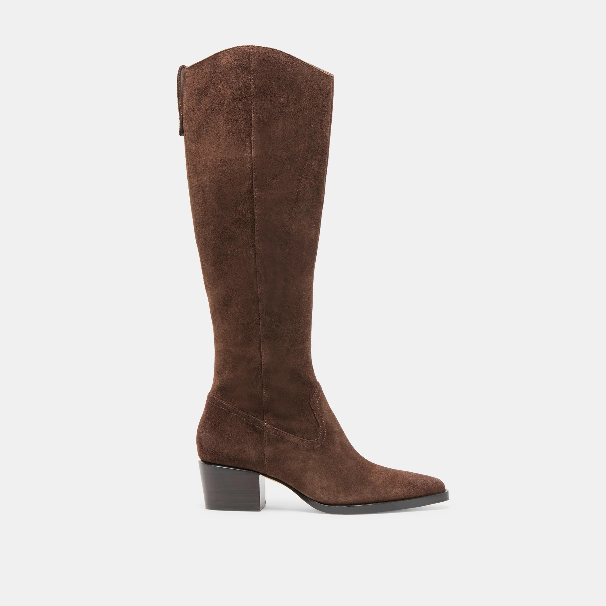 Virona H2O Waterproof Dk Brown Suede Wide Calf Boots | Dolce Vita | DolceVita.com