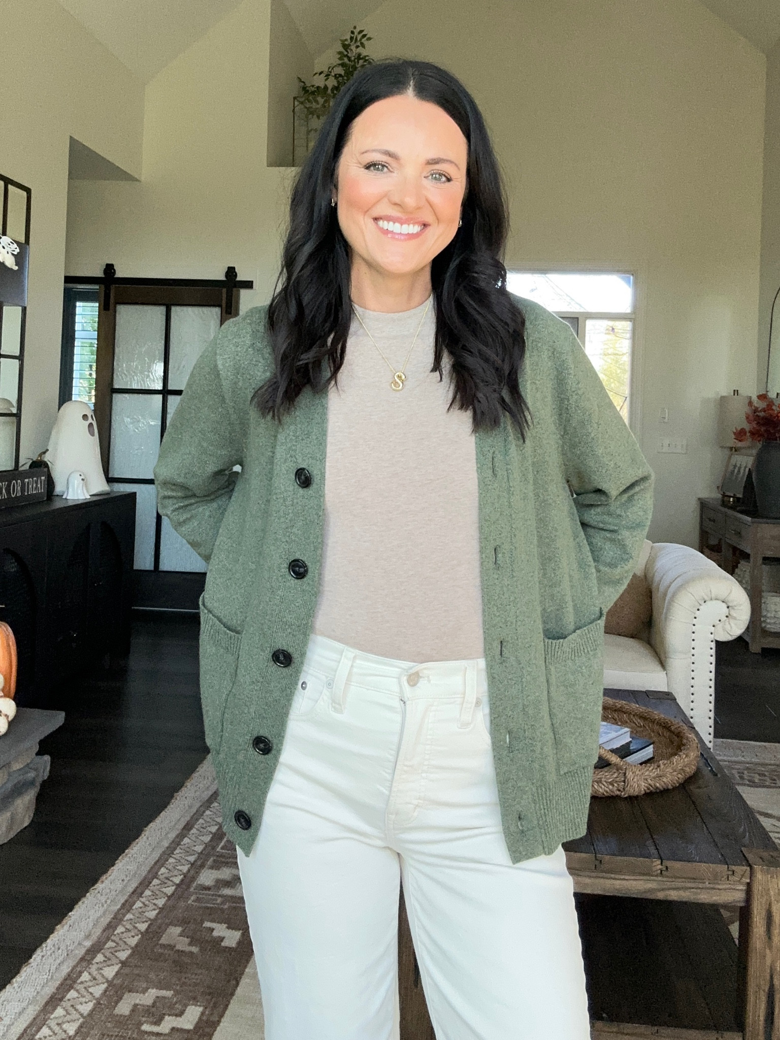 Target Men’s cardigan for the win! On sale for circle week.
Cardigan size small
Madewell jeans size 25
Abercrombie bodysuit size small 

#over40style #targetstyle #madewell #abercrombie #falloutfitidea

#LTKxMadewell #LTKSaleAlert #LTKOver40