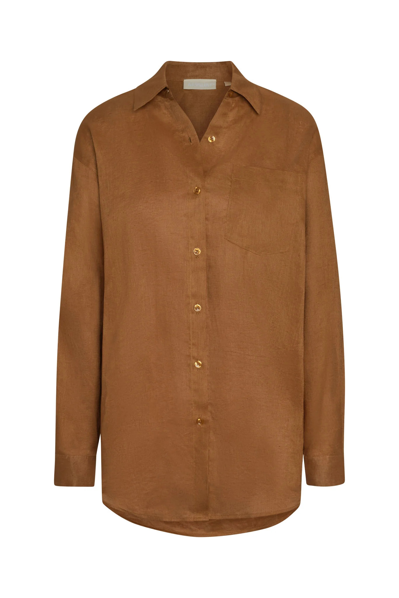 La Jolla Shirt - Caramel Linen | Monday Swimwear
