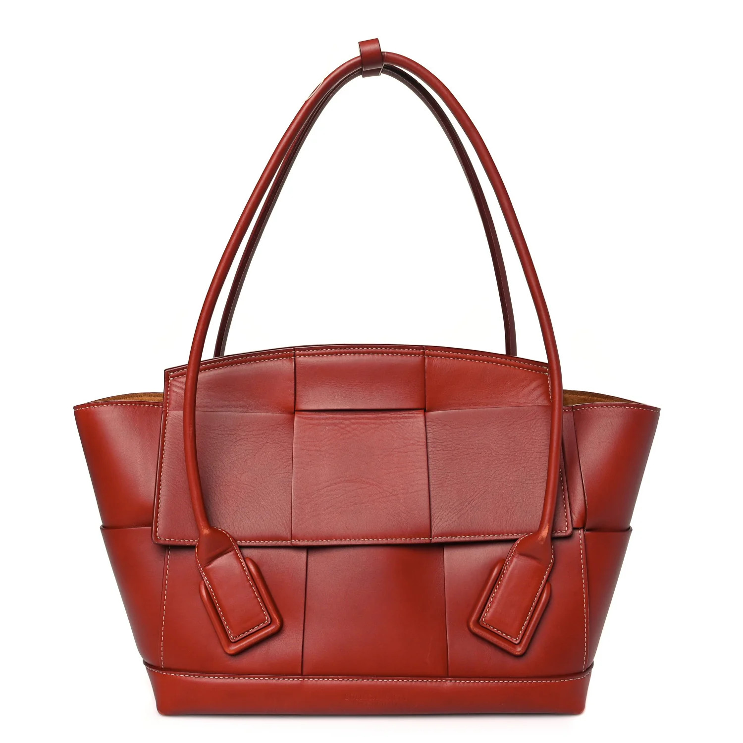 Bottega Veneta French Calfskin Maxi Intrecciato Medium Arco Red 1731365 | FASHIONPHILE (US)