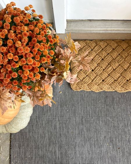 I’m loving our Fall front porch styling. Keeps the dirt out and looks great. Front door matt, front door rug, door matt, outdoor rug.

#LTKhome #LTKSeasonal #LTKfindsunder50