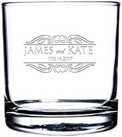 Personalized His & Her Engraved Scotch Glasses - Customized Rocks & Bourbon Whiskey Glasses | Amazon (US)