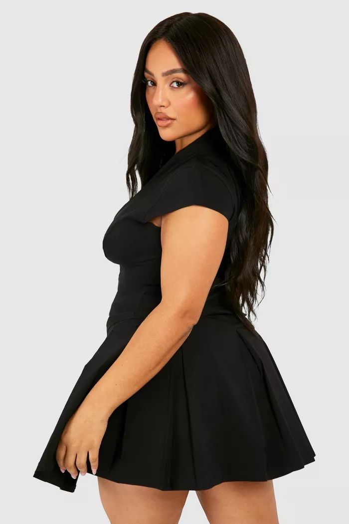 Plus Pleated Mini Skirt | boohoo (US & Canada)