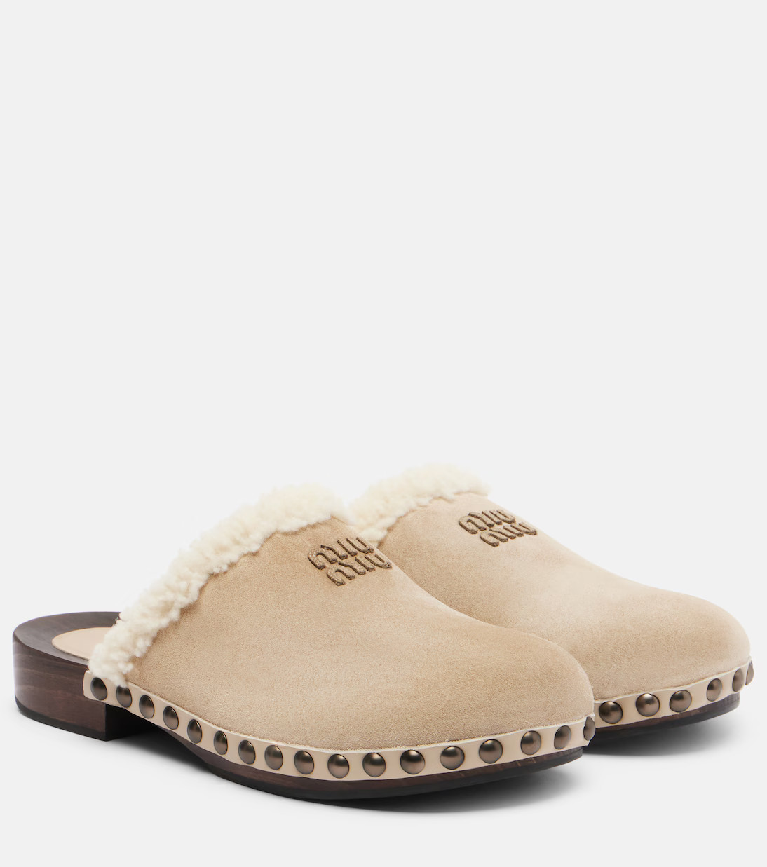 Shearling-lined suede clogs | Mytheresa (US/CA)