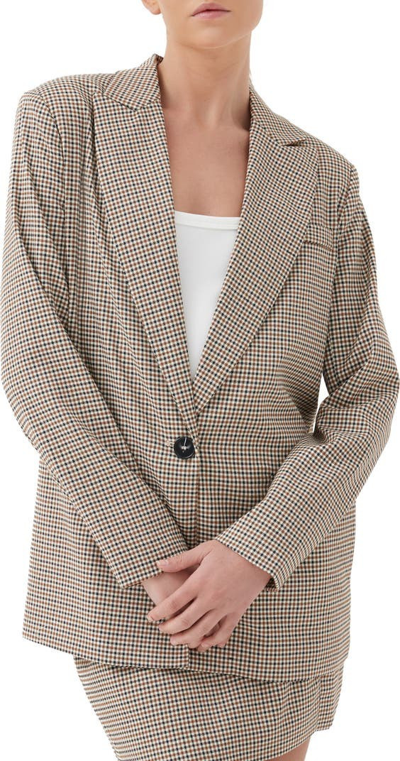 Kiva Check Oversize Blazer | Nordstrom