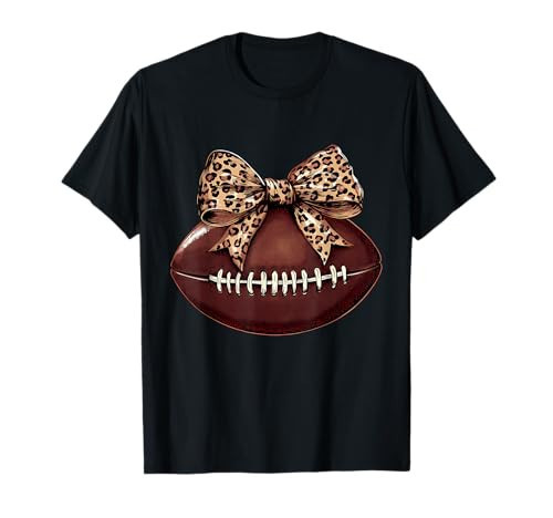 Football Coquette Bow Football Bow Cute Football Mom T-Shirt | Amazon (US)