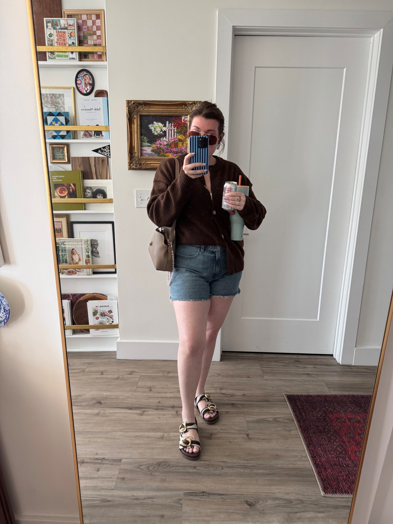 The moments it hits above 60* and I’m in shorts m. Wearing my favorite curvy fit, jean shorts and a brown cardigan with the sandals. I’ve bought twice over and have lasted me several summers l! 

#LTKSpringSale #LTKSeasonal #LTKootd