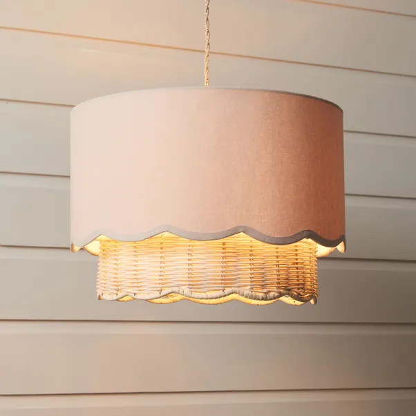 Sofia Rattan Easy Fit Lamp Shade | Dunelm