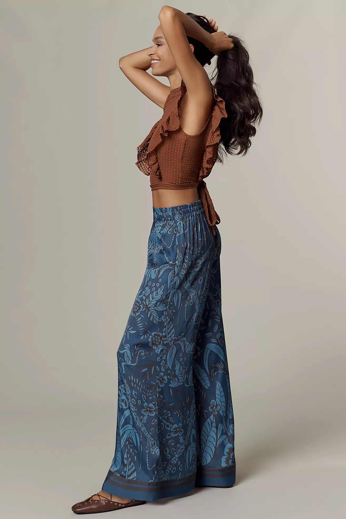 Farm Rio x Anthropologie Wide-Leg Printed Pants | Anthropologie (US)