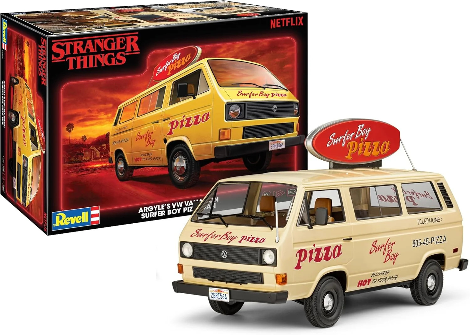 Level 3 Model Kit Argyle’s Volkswagen Vanagon "Surfer Boy Pizza" Van "Stranger Things" (2016-Cu... | Walmart (US)