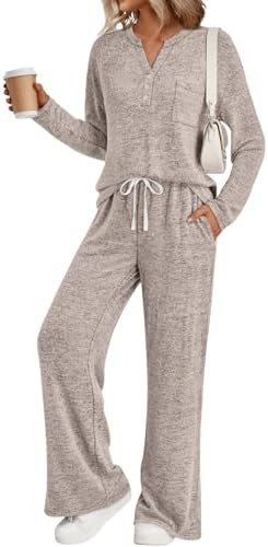 LILLUSORY Womens 2 Piece Lounge Sets Winter Outfits 2025 Sweatsuit Matching Pjs Airport Vacation ... | Amazon (US)
