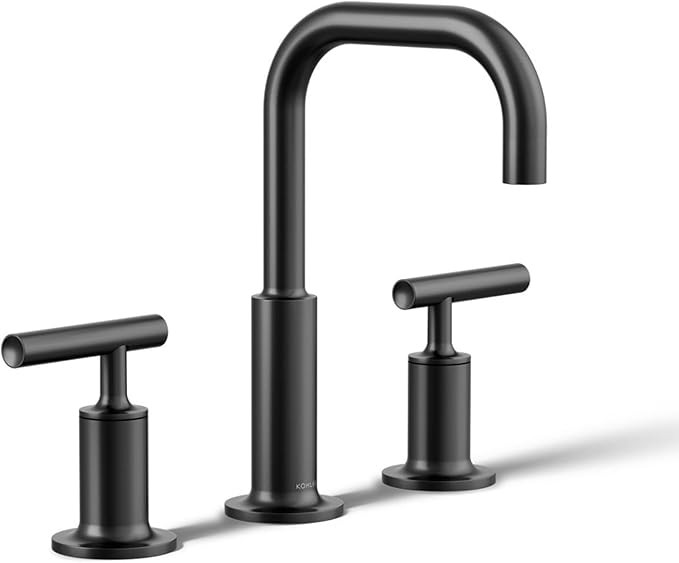 KOHLER 14406-4-BL Purist® Widespread Bathroom Sink Faucet with Low Lever Handles and Low Goosene... | Amazon (US)
